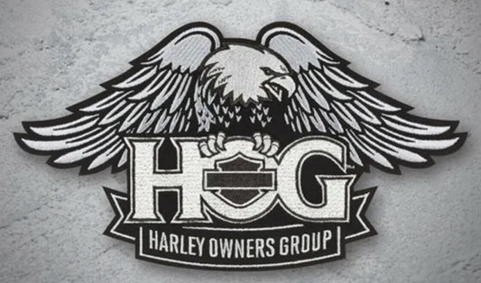 Kleiner Patch AQUILA HOG HARLEY DAVIDSON neues Modell in grauer Farbe