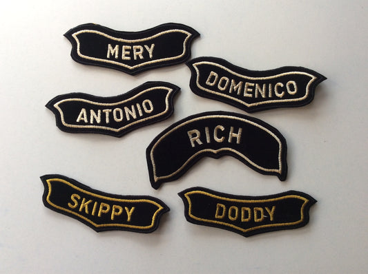 Set 3 toppe piccole sottoaquila hog personalizzate con vostro nome