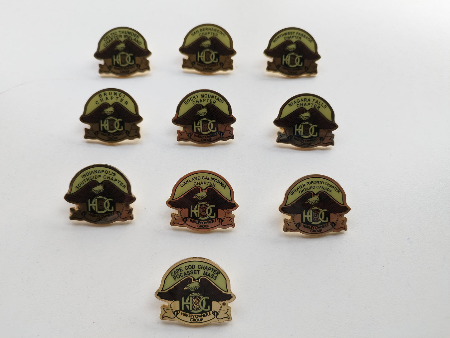 Set 10 pin, spille HD diversi Chapter Hog del mondo per Bikers e Chapter