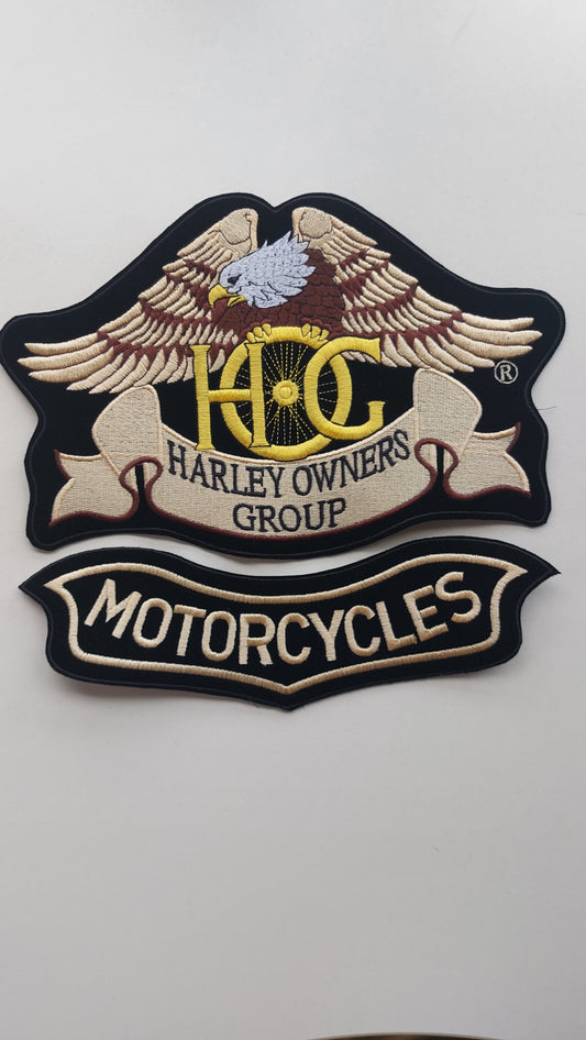 Set 2 Toppa Grandi  AQUILA HOG CLASSICA  + SOTTOAQUILA  MOTORCYCLES