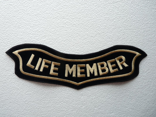 Gran parche patch bajo aguila – LIFE MEMBER -colore oro