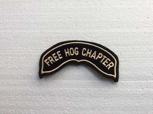 Small FREE HOG CHAPTER rocker patch patch 