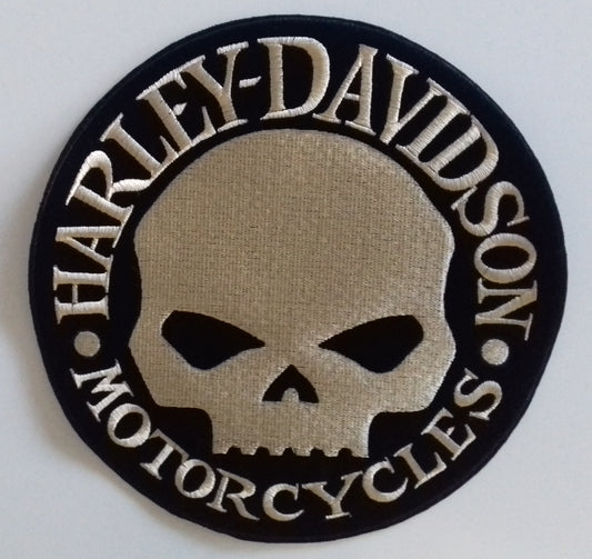 Grande toppa patch SKULL teschio HD color oro