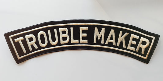 Large patch arch TROUBLE MAKER - HARLEY DAVIDSON gold color