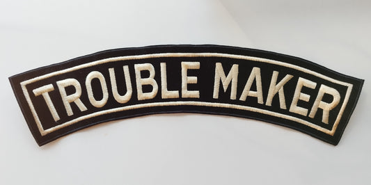 Grande patch parche arco TROUBLE MAKER HARLEY DAVIDSON color oro